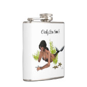 Brunette Mermaid with Starfish Drink Heupfles (Rechts)