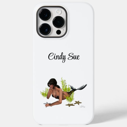 Brunette Mermaid with Starfish iPhone / iPad case (Achterkant)