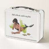Brunette Mermaid with Starfish Lunch Box (Achterkant)