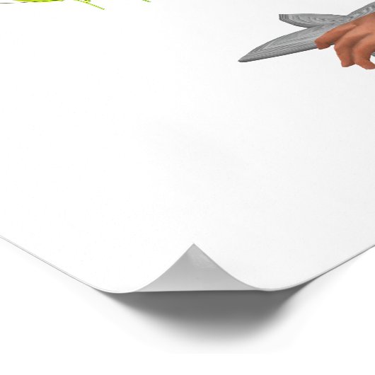 Brunette Mermaid with Starfish Poster (Hoek)