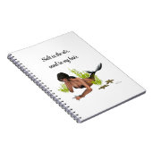 Brunette Mermaid with Starfish Spiral Notitieboek (Rechterzijde)