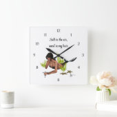 Brunette Mermaid with Starfish Wall klok (Huis)