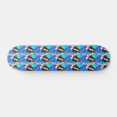 brunette mermaids blauw skateboard (Horizontaal)