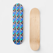 brunette mermaids blauw skateboard (Voorkant)