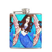 brunette mermaids kolf heupfles (Voorkant)