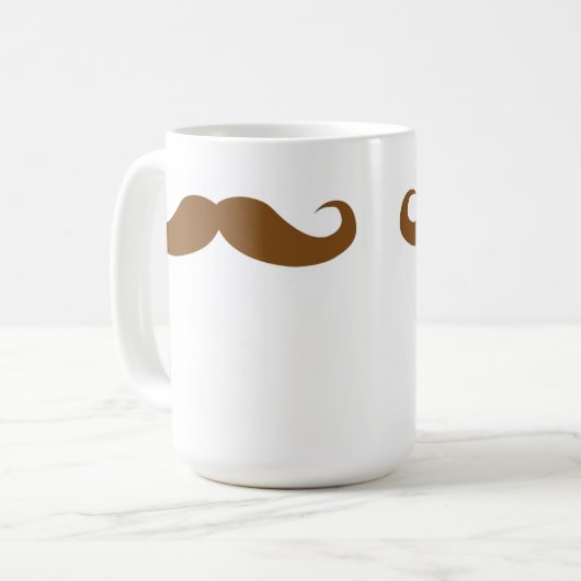Brunette Mustache Koffiemok (Voorkant links)