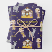 Brunette Natitivity Scene Inpakpapier Vel (In situ)