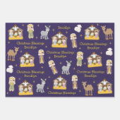 Brunette Natitivity Scene Inpakpapier Vel (Voorkant)