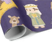 Brunette Natitivity Scene Wrapping Paper Cadeaupapier (Rol Hoek)