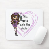 Brunette Nurse T-shirts en Gifts Muismat (Met muis)