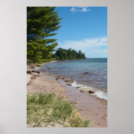 Brunette Park Shoreline — Lake Superior, Michigan Poster