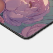 Brunette Pin-Up Pastel Bloemen Bureaumat (Hoek)