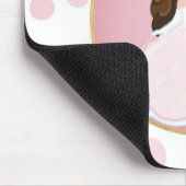 Brunette Pink Princess Muismat (Hoek)