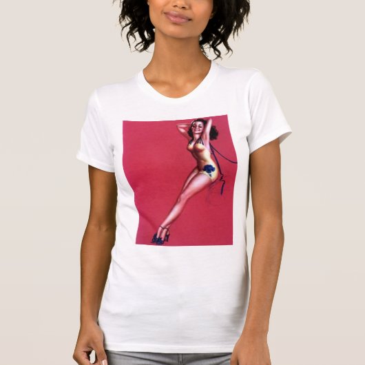 Brunette Pinup T-shirt (Voorkant)