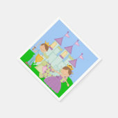 Brunette Prince en Princess Papieren servetten (Hoek)