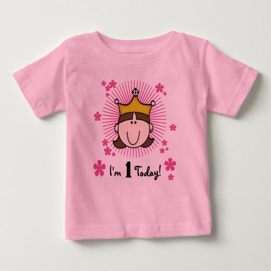 Brunette Princess 1e verjaardag (Voorkant)