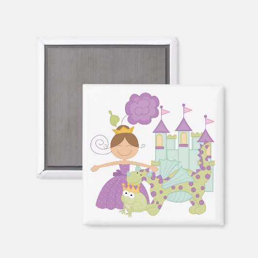 Brunette Princess Magneet (Voorkant / Achterkant)