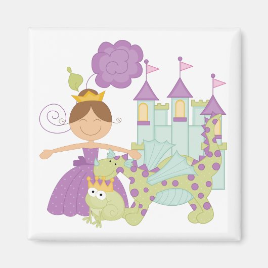 Brunette Princess Magneet (Voorkant)