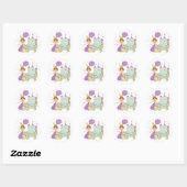 Brunette Princess Ronde Sticker (Vel)