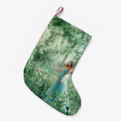 Brunette Princess: Sprookjesbos Waterverf Kleine Kerstsok (Voorkant (Hangend))