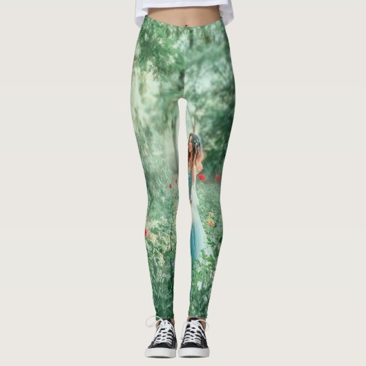 Brunette Princess: Sprookjesbos Waterverf Leggings (Voorkant)