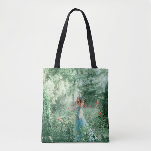 Brunette Princess: Sprookjesbos Waterverf Tote Bag (Voorkant)