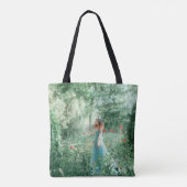 Brunette Princess: Sprookjesbos Waterverf Tote Bag (Achterkant)