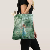 Brunette Princess: Sprookjesbos Waterverf Tote Bag (Dichtbij)