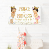 Brunette prinses prinses geslacht onthullen Baby s Spandoek (Insitu)
