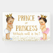 Brunette prinses prinses geslacht onthullen Baby s Spandoek (Horizontaal)