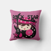 Brunette Rock Star Girl Kussen (Achterkant)