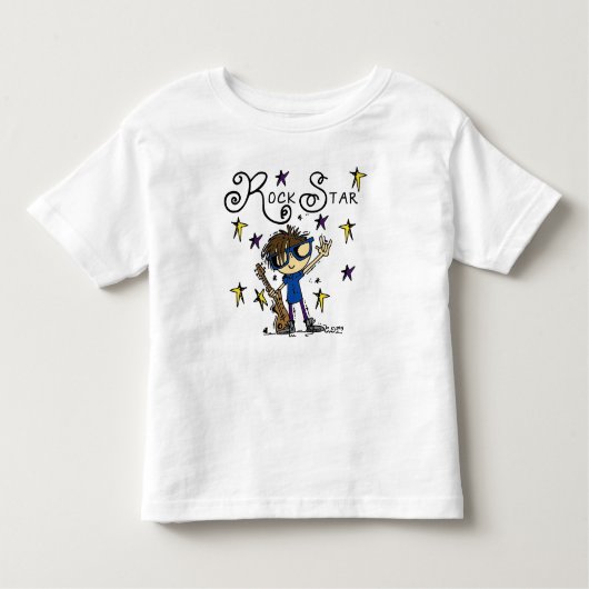 Brunette Rock Star Kinder Shirts (Voorkant)