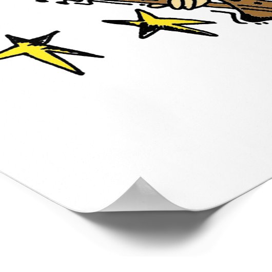 Brunette Rock Star Poster (Hoek)