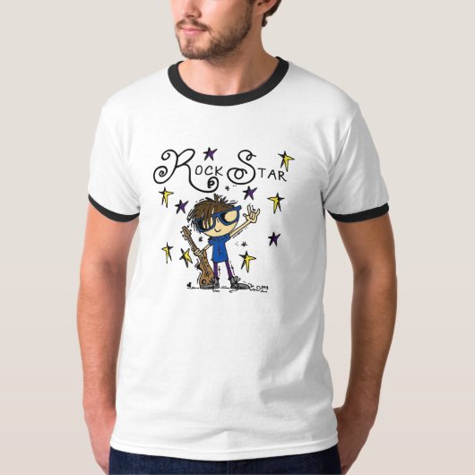 Brunette Rock Star T-shirt (Voorkant)