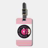 Brunette Rocking Big Sister Bagagelabel (Voorkant verticaal)