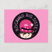 Brunette Rocking Big Sister Briefkaart (Voorkant)