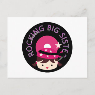 Brunette Rocking Big Sister Briefkaart
