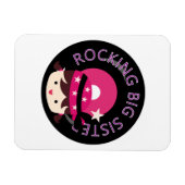 Brunette Rocking Big Sister Magneet (Horizontaal)