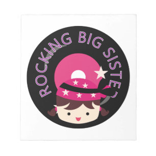 Brunette Rocking Big Sister Notitieblok