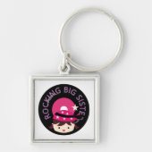 Brunette Rocking Big Sister Sleutelhanger (Voorkant)