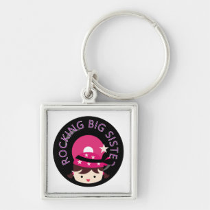 Brunette Rocking Big Sister Sleutelhanger