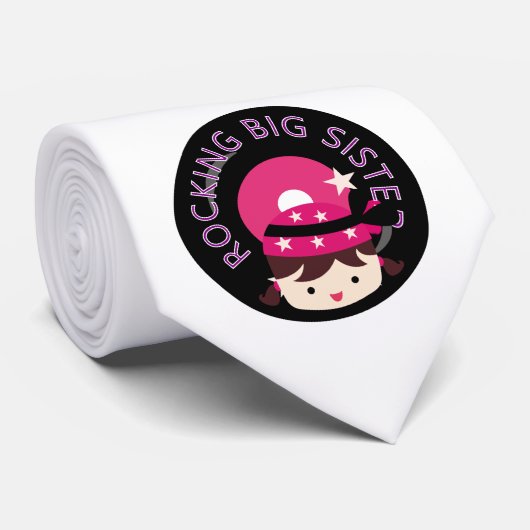 Brunette Rocking Big Sister Stropdas (Opgerold)