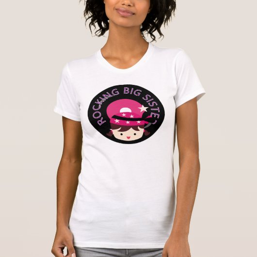 Brunette Rocking Big Sister T-shirt (Voorkant)