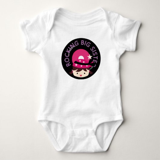 Brunette Rocking Big Sister T-shirt (Voorkant)