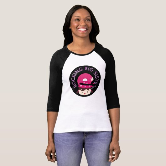 Brunette Rocking Big Sister T-shirt (Voorkant volledig)