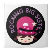 Brunette Rocking Big Sister Tegeltje (Voorkant)