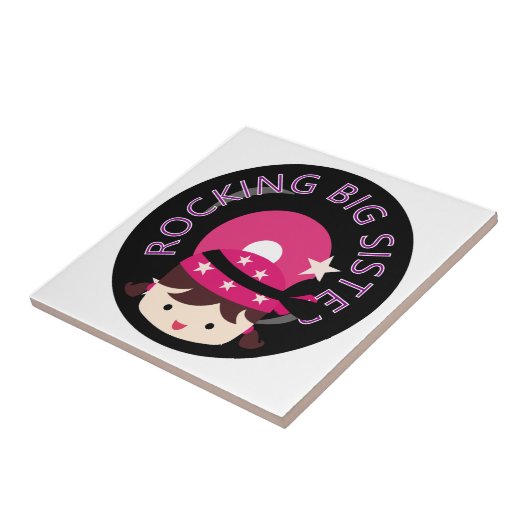 Brunette Rocking Big Sister Tegeltje (Zijkant)