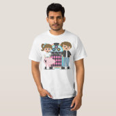 Brunette Sock Hop T-Shirt #2 (Voorkant volledig)