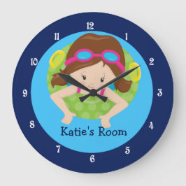 Brunette Swim Team Girls Bedroom Custom Blue Grote Klok