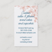 Brunette vrouw mengen bakkerij bakbanketbakker visitekaartje (Achterkant)